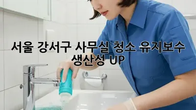 서울 강서구 사무실 청소 유지보수: 생산성 UP!