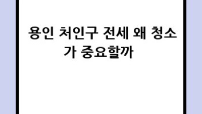 ✨ 용인 처인구 전세 탈출기: 청소 완전 정복하고 💖 꽃길만 걷자! 🌸